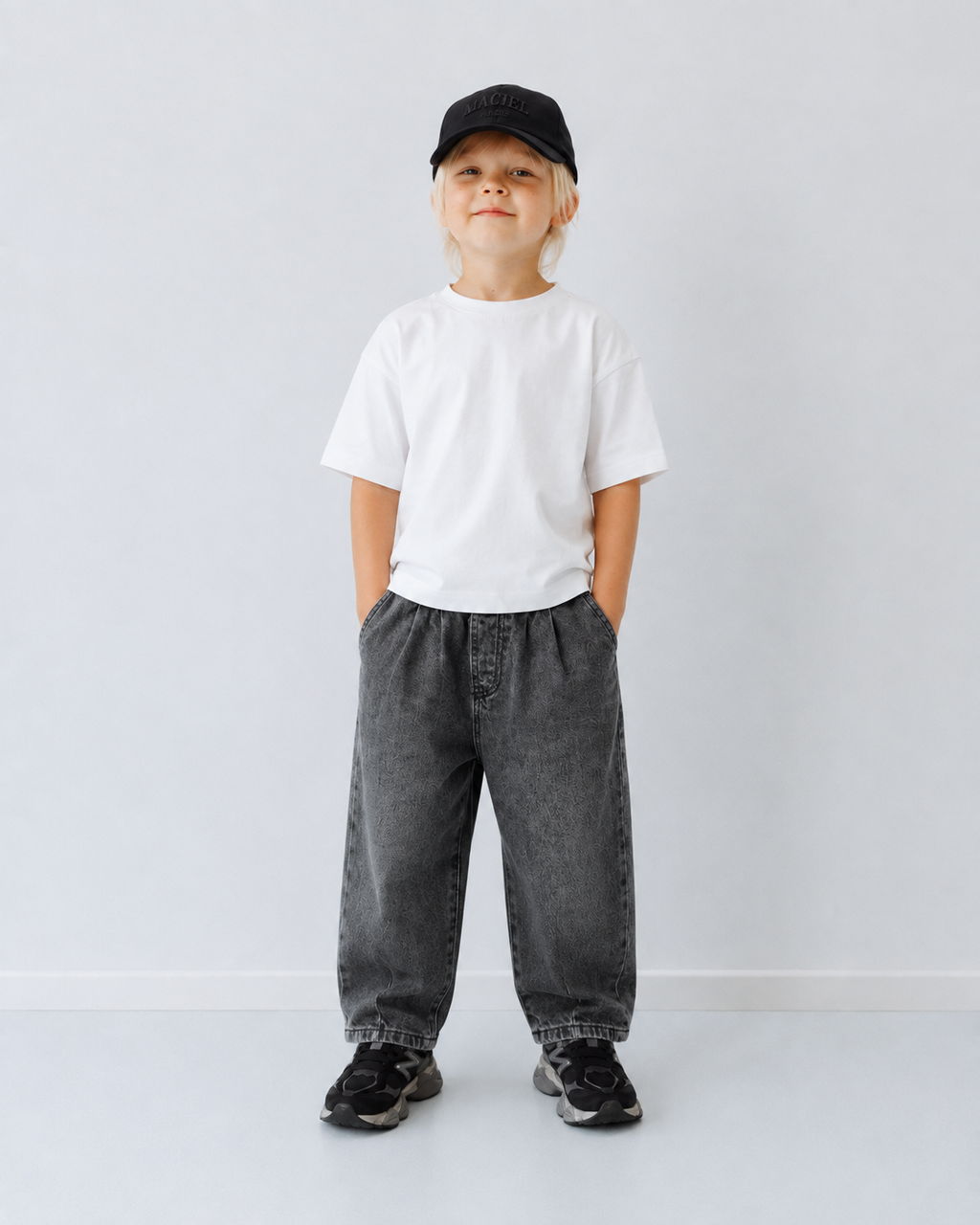 Black/Gray Balloon Jeans