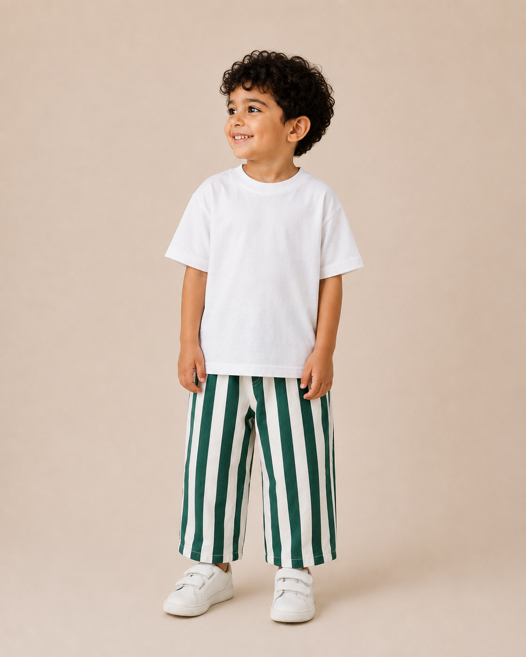 Green Striped Balloon Jeans
