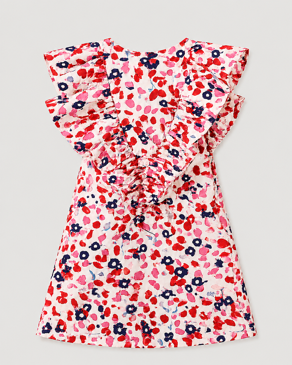 Floral Patterned Ruffle Dress