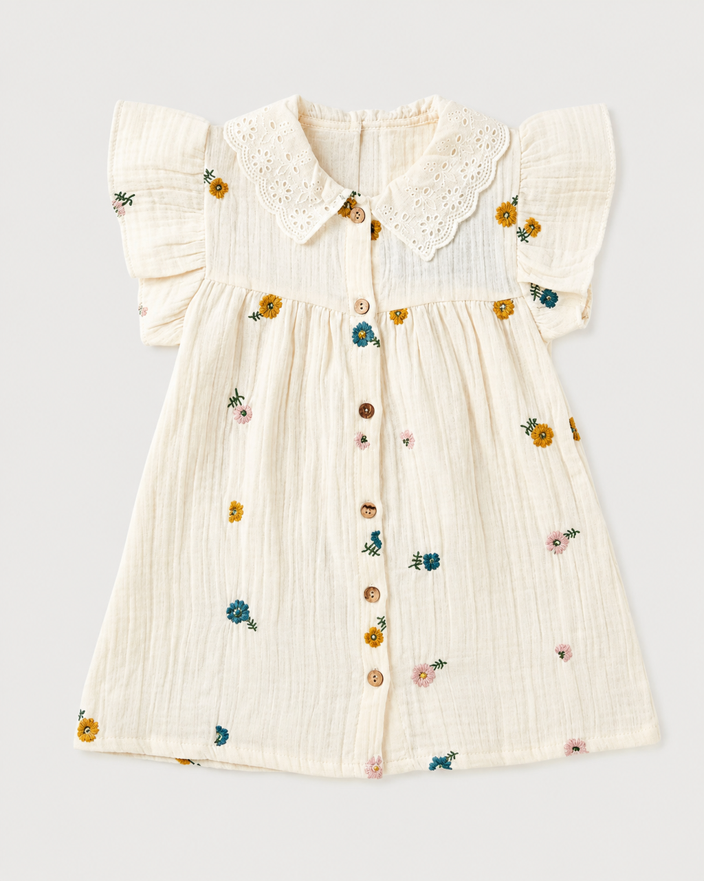 Muslin Embroidered Dress