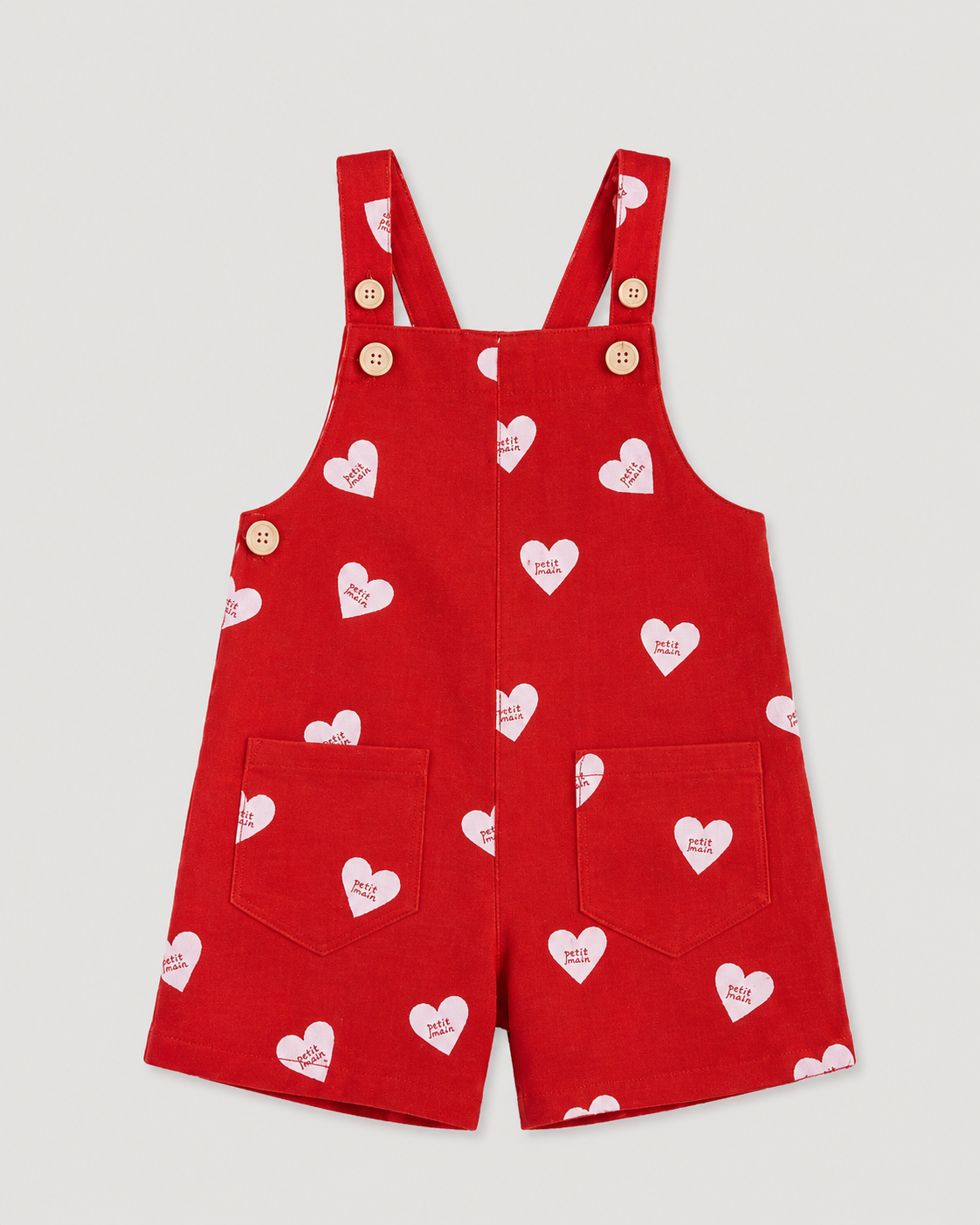 Heart Patterned Overalls