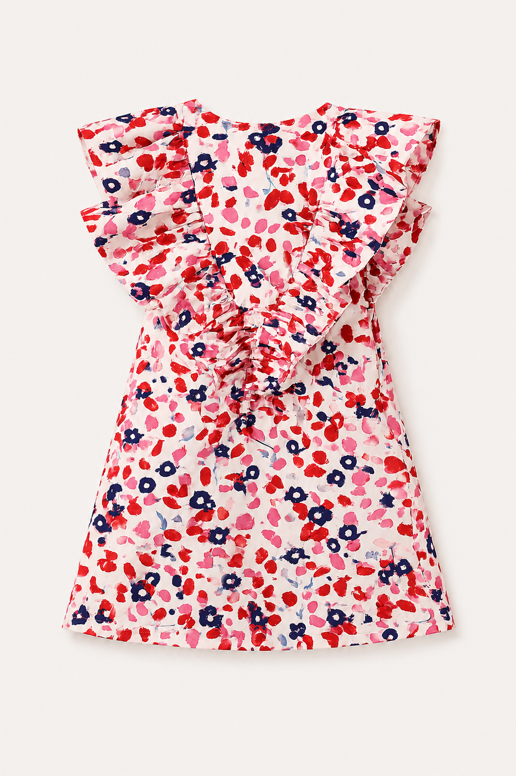 Floral Patterned Ruffle Dress