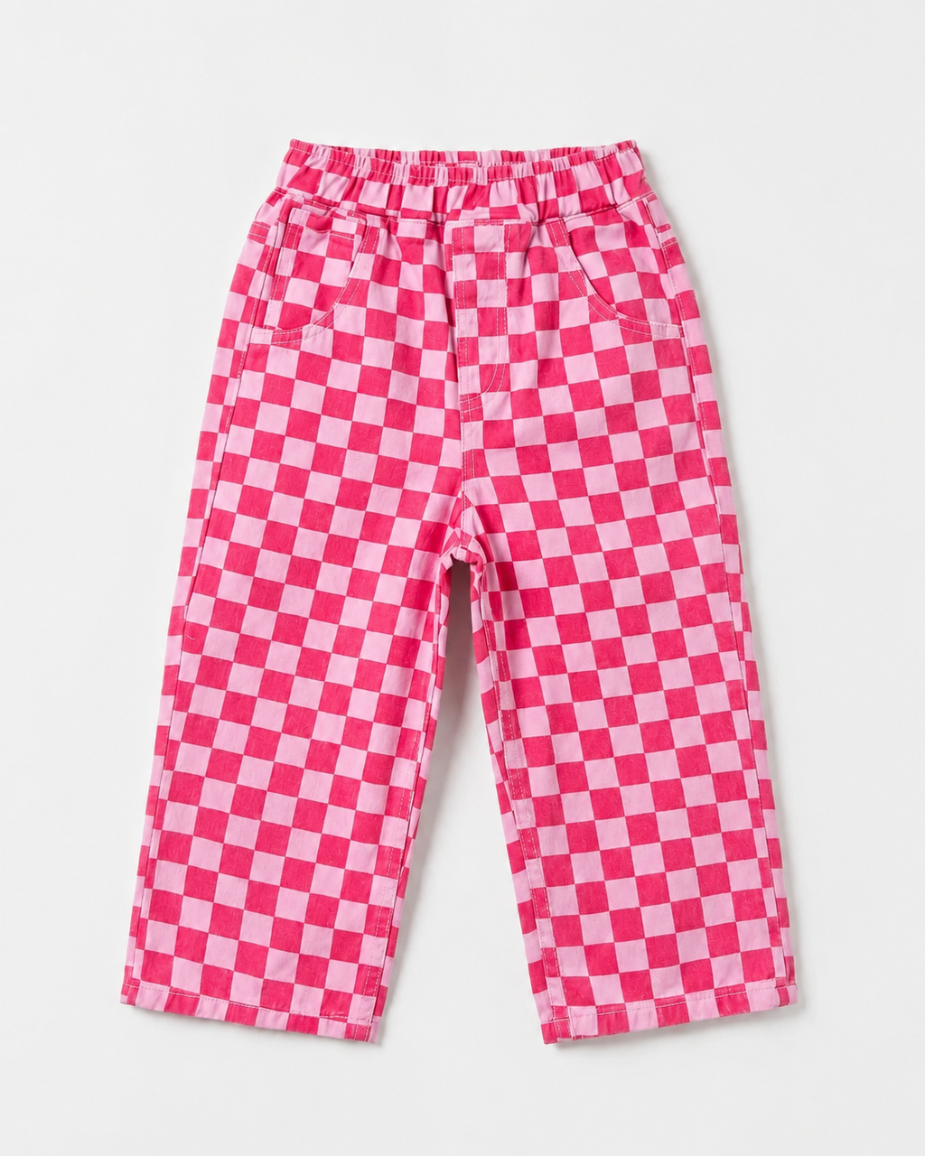Pink Square Denim Jeans